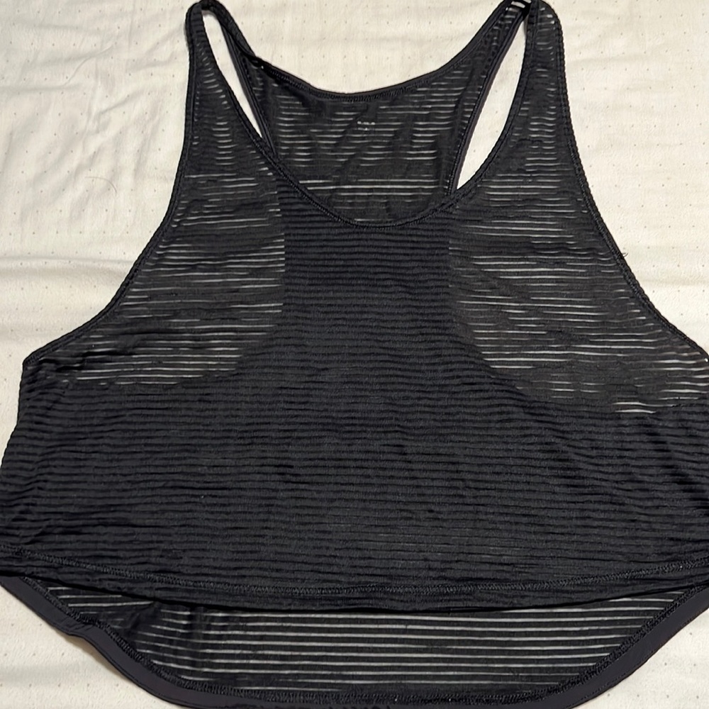 Lululemon black mesh tank top